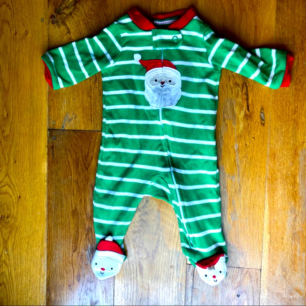 Newborn Christmas Sleeper with Hat